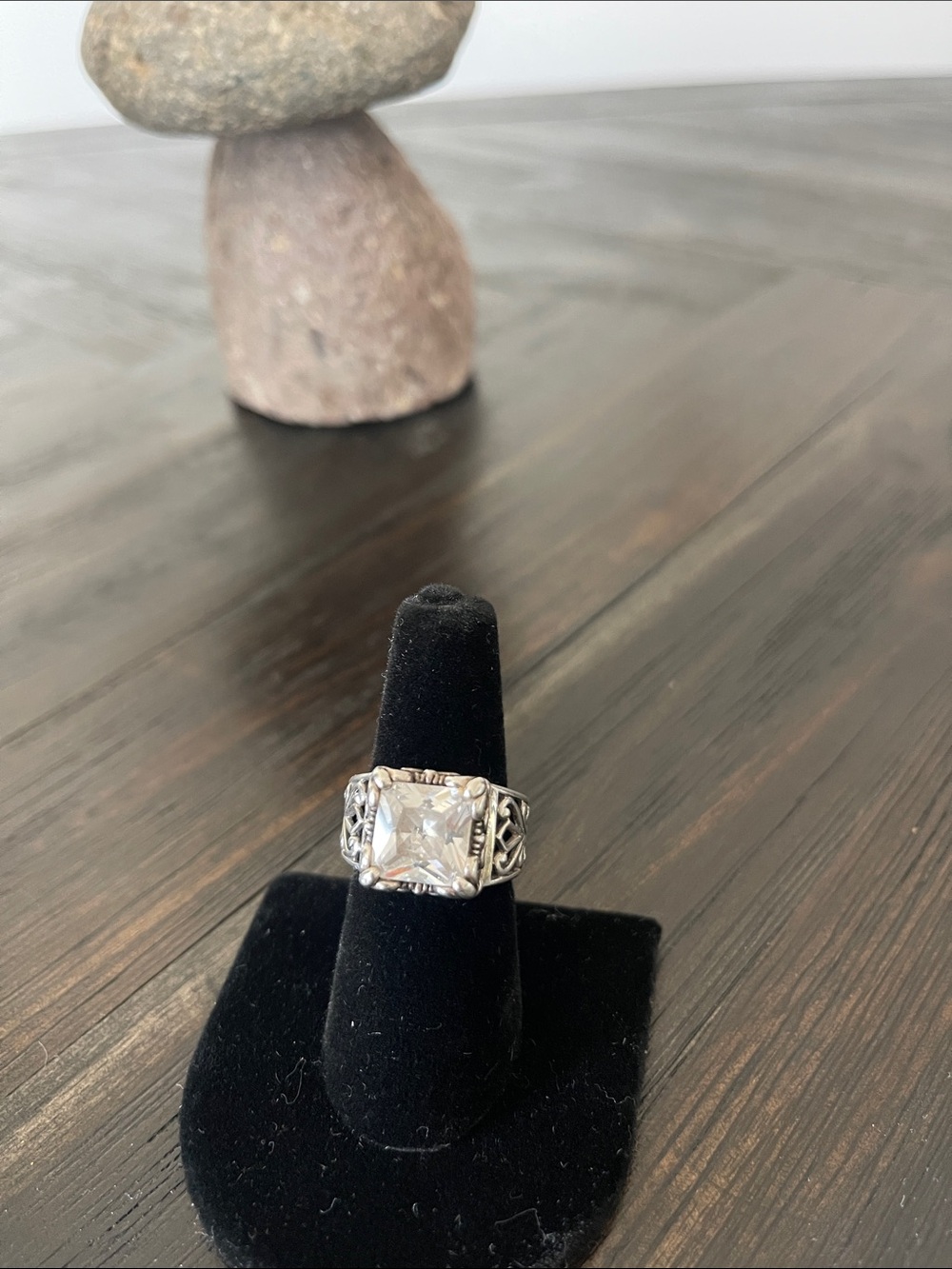 Silpada Cubic zirconia and silver ring size 7